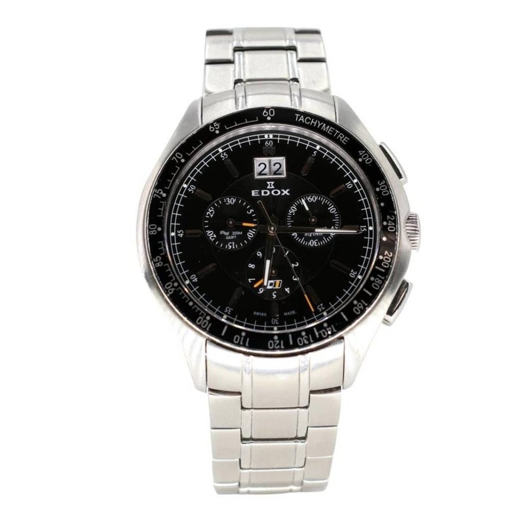 Edox C1 Chronograph Special Edition Champion Big Date Steel 10026 3CA Watch